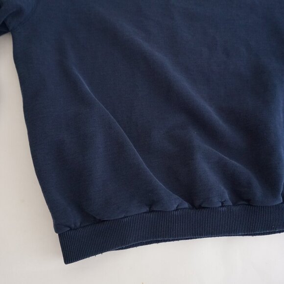 Vintage '90S Non-Fiction Navy Heavyweight 100% Cotton Crewneck Sweater XL - Picture 7 of 10